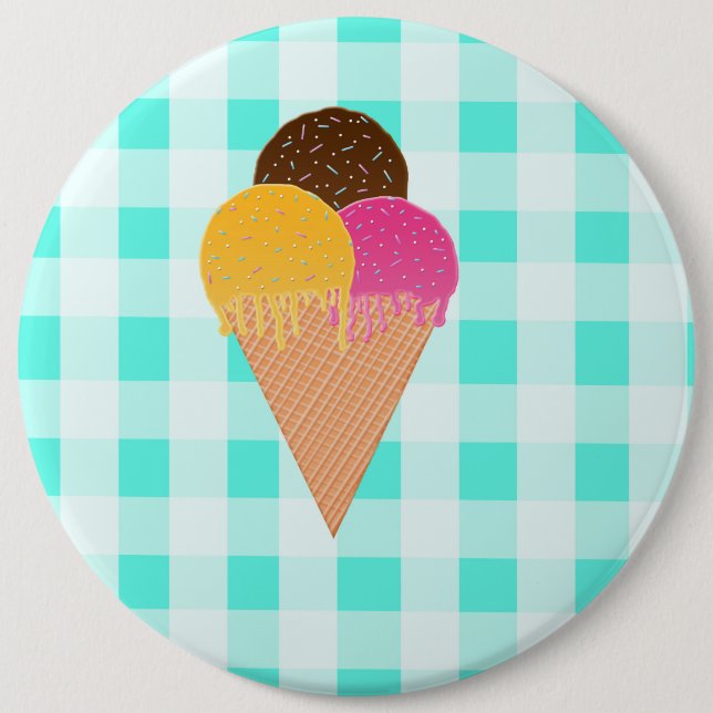 icecream 6 cm round badge (Front)