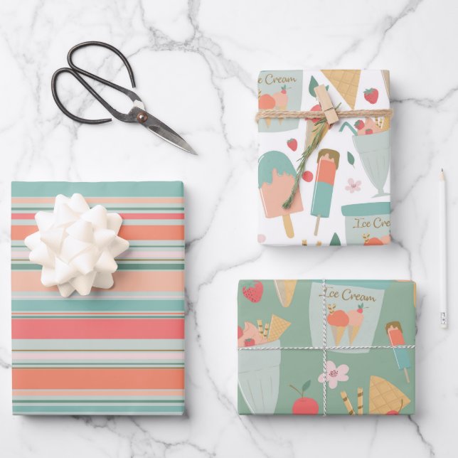 Icecream & Berries Gift Wrap (Front)