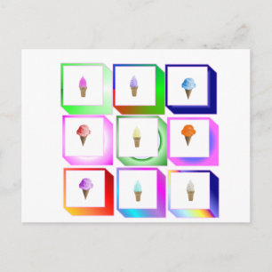 icecream boxes postcard