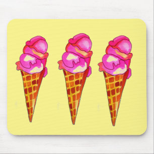 icecream gelato cute food art mouse mat