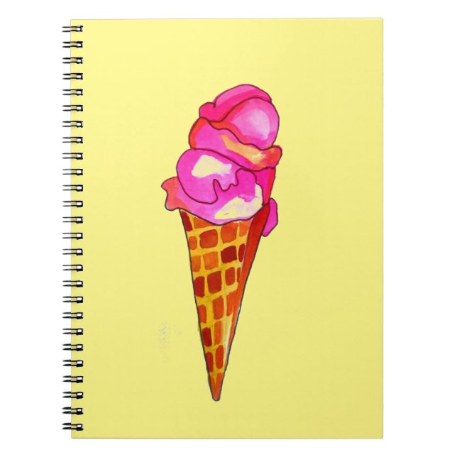 icecream gelato cute food art notebook (Front)