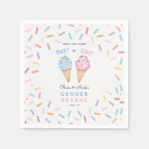 Icecream Gender Reveal Napkin