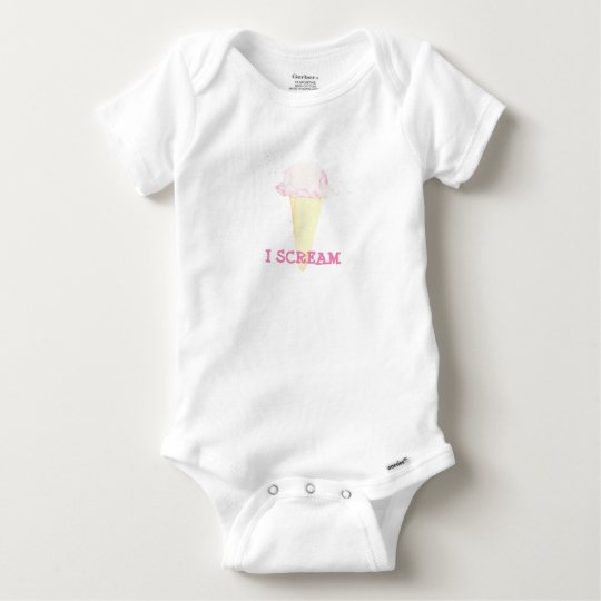 icecream i scream baby bodysuit