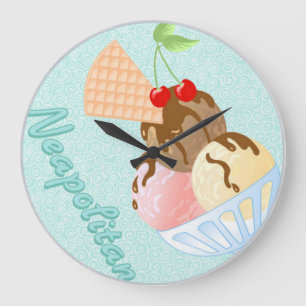 Icecream Large Clock