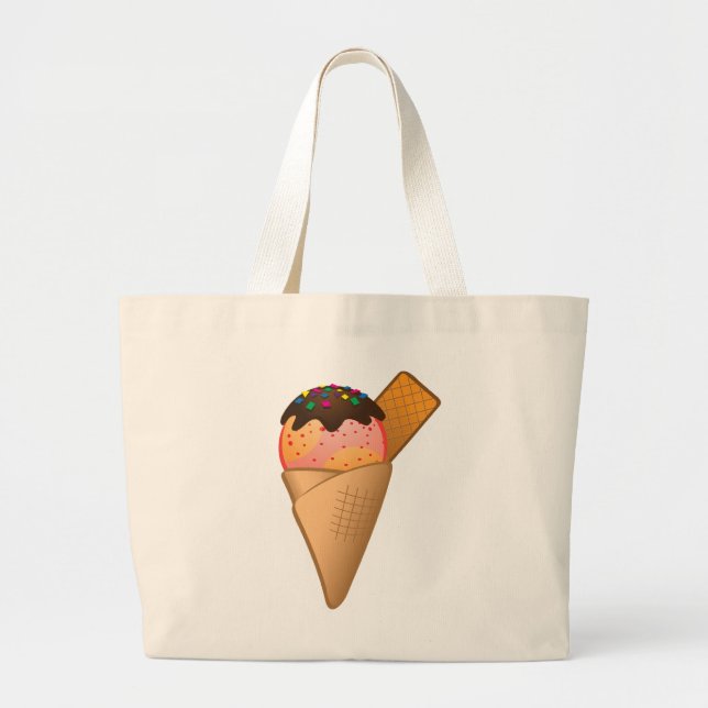 Icecream Large Tote Bag (Front)