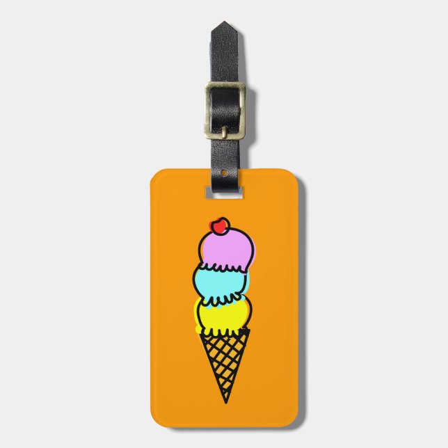 Icecream Luggage Tag (Front Vertical)