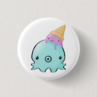 Icecream Squid 3 Cm Round Badge