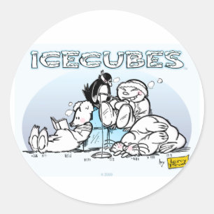 ICECUBES CLASSIC ROUND STICKER