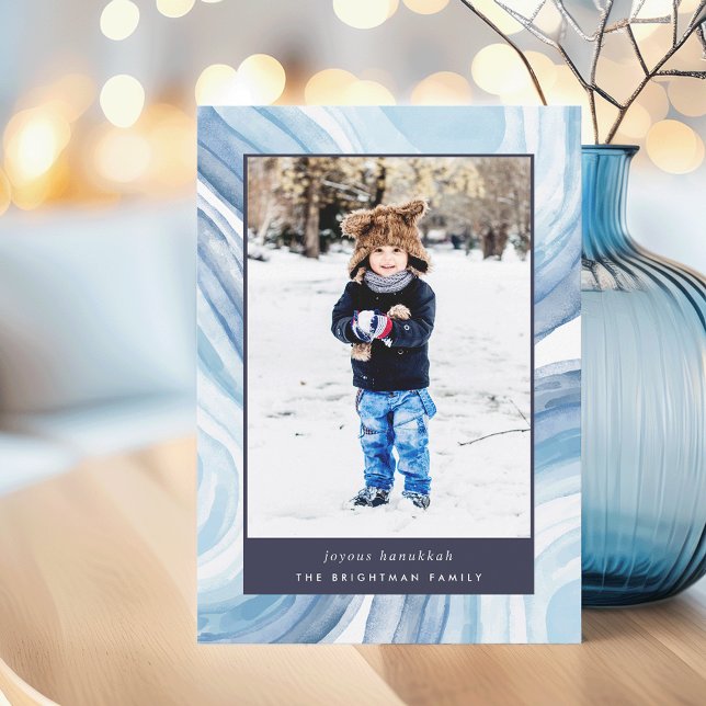 Iced Agate | Hanukkah Photo Holiday Card (Creator Uploaded)