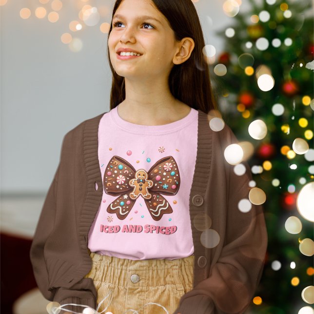 Iced and Spiced Gingerbread Coquette Bow T-Shirt (Creator Uploaded)