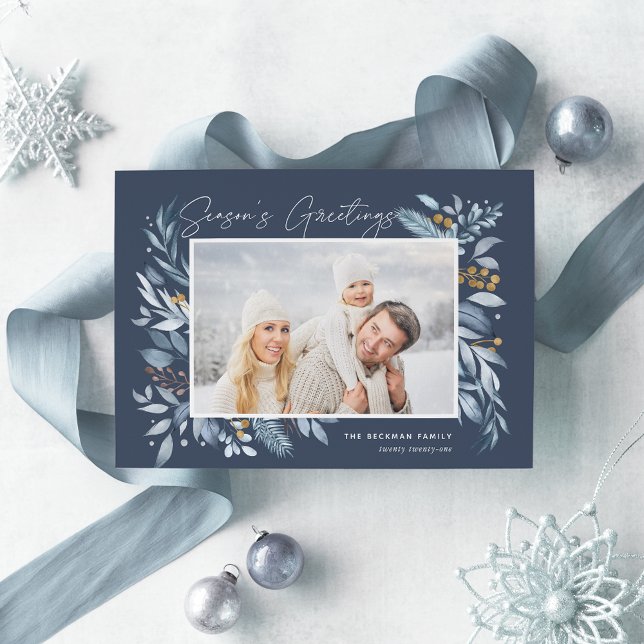 Iced Branches | Elegant Photo Holiday Card (Creator Uploaded)