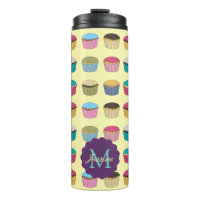 Iced Buns Cupcake Colourful Pattern Personalised