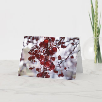 Iced Cherries Christmas Card