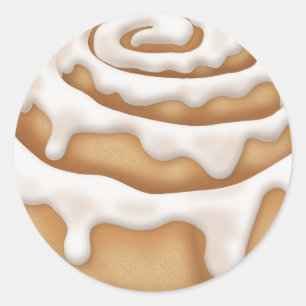 Iced Cinnamon Bun Bakery Sticker