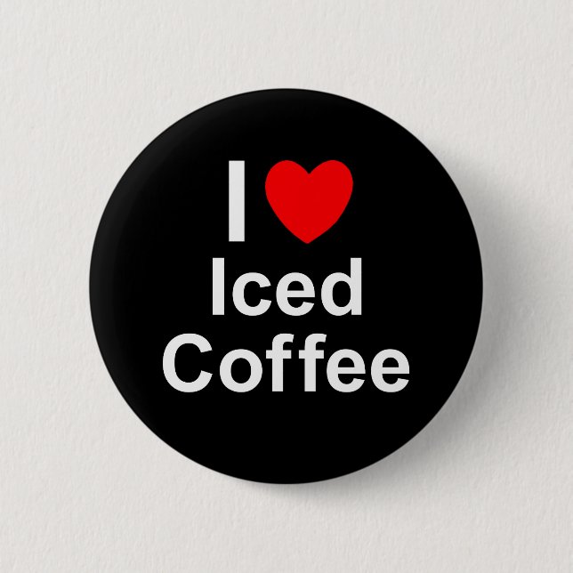 Iced Coffee 6 Cm Round Badge (Front)