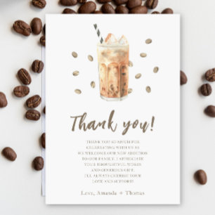 Iced Coffee brewing Baby shower Thank you  Card
