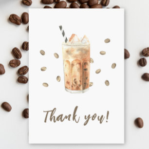 Iced Coffee brewing Baby shower Thank you  Card