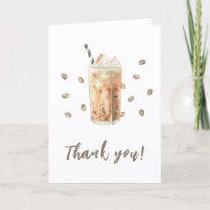 Iced Coffee brewing Baby shower Thank you  Card