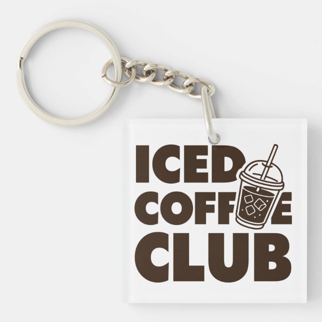 Iced Coffee Club Key Ring (Front)