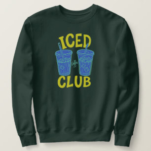 Iced Coffee Club Summer Blue Yellow Coffee Lover Sweatshirt