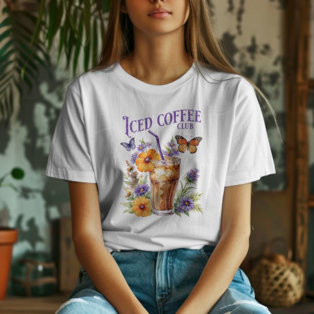 Iced Coffee Club Vintage Butterfly T-Shirt (Creator Uploaded)