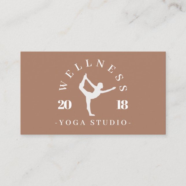 Iced Coffee Colour Wellness Yoga Studio Instructor Business Card (Front)