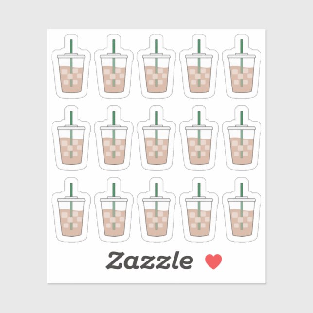 Iced Coffee Doodle Cups Coffee Lovers Bujo Planner (Sheet)