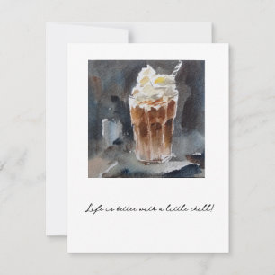 iced coffee Frappuccino Holiday Card