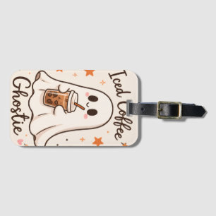 Iced Coffee Ghostie - Cute Halloween Luggage Tag