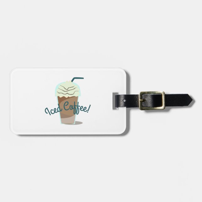 Iced Coffee Luggage Tag (Front Horizontal)