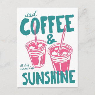 Iced Coffee & Sunshine Postcard