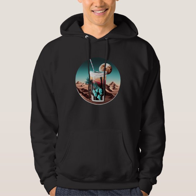Iced Coffee Synthwave 80s Retrowave Aesthetic Hoodie (Front)