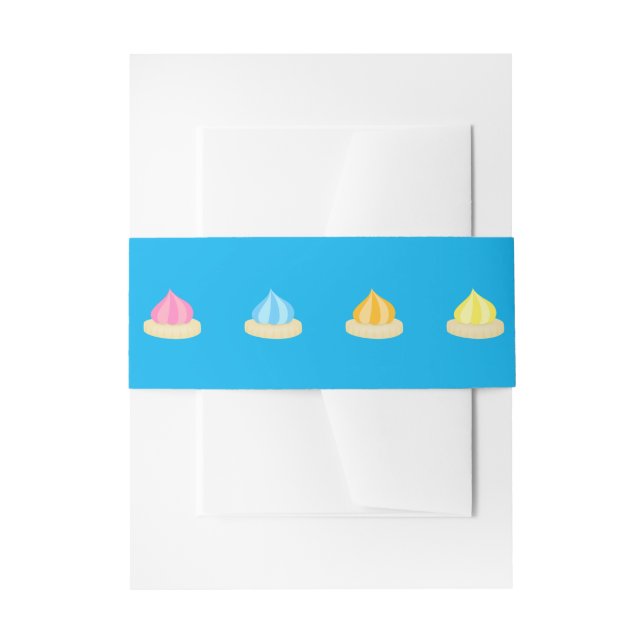 Iced Gems Invitation Belly Band (Front Example)