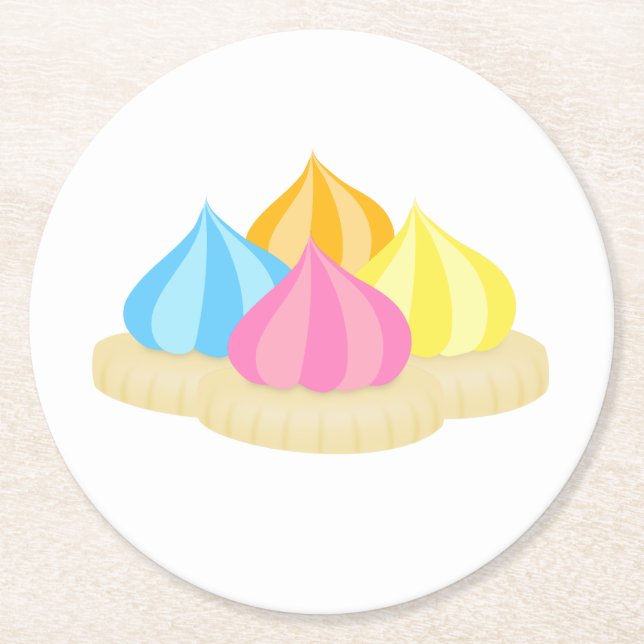 Iced Gems Round Paper Coaster (Front)