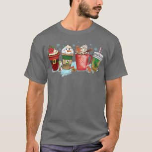 Iced Latte Snowmen Sweets Snow Warm Cozy Winter Wo T-Shirt