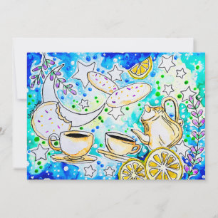 iced lemon lavender cookie & coffee card