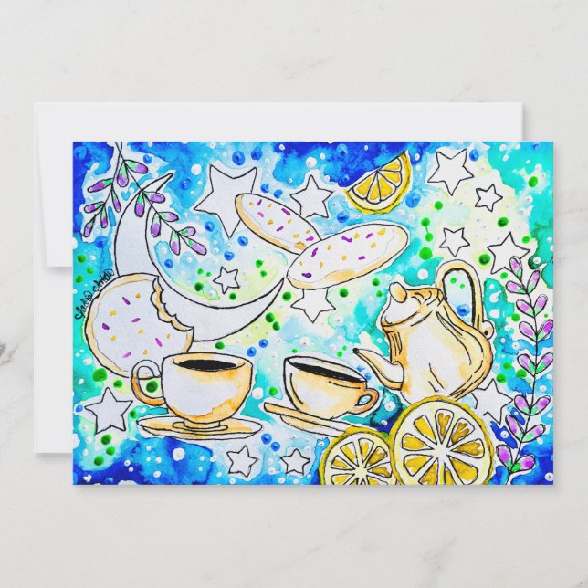 iced lemon lavender cookie & coffee card (Front)