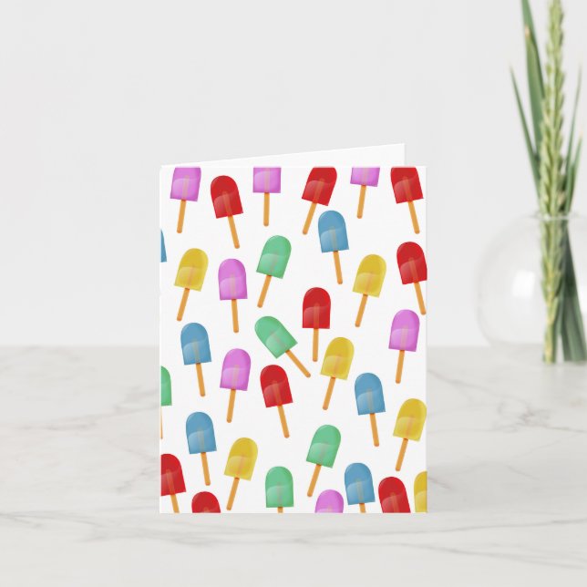 Iced Lolly pattern Holiday Card (Front)