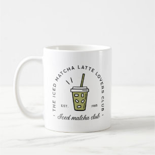 Iced matcha latte lovers club girl aesthetic funny coffee mug