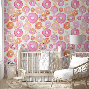 Iced Pink Doughnuts Wallpaper