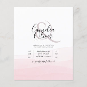 Iced Pink Ombre Wedding Invite Flyer