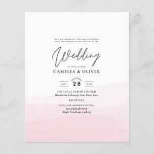 Iced Pink Ombre Wedding Invite Flyer