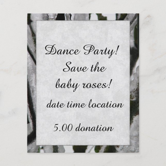Iced Rose Branches Flyer (Front)