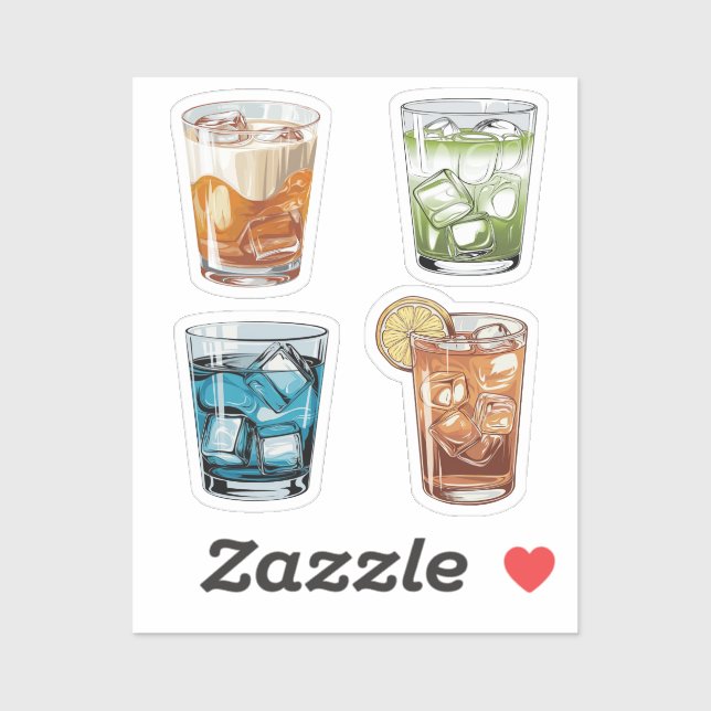 Iced Tea and Refreshing Drinks Sticker Pack (Sheet)