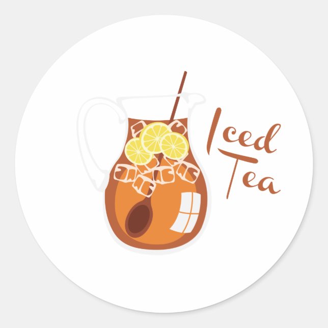 Iced Tea Classic Round Sticker (Front)