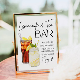 Iced Tea & Lemonade Bar Sign Print