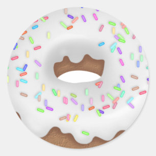 Iced White Sprinkled Bakery Doughnut sticker
