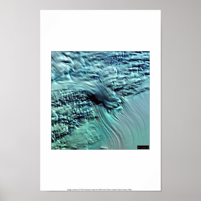 Icefall, Lambert Glacier, Antarctica Poster (Front)