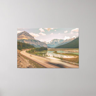 Icefield Parkway Road Canvas Print