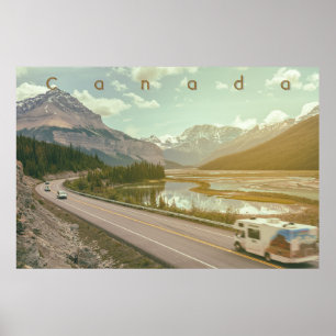 Icefield Parkway Road Poster